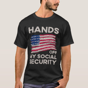 Retro Flag Hands Off My Social Security Protest Vi T-Shirt