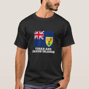 Retro Flag Turks Island Vintage Flag Caicos Island T-Shirt