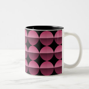 Retro Flair Mug, Vibrant Burgundy Two-Tone Coffee Mug