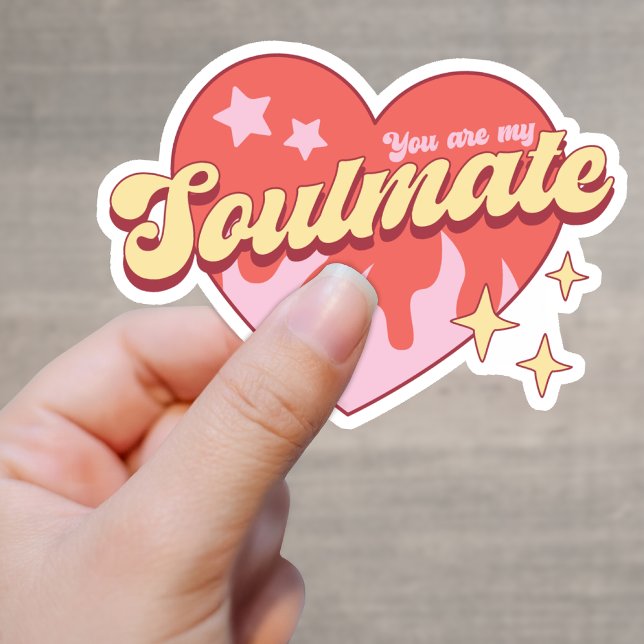 Retro Flame Heart You Are My Soulmate Vinyl (Creator Uploaded)