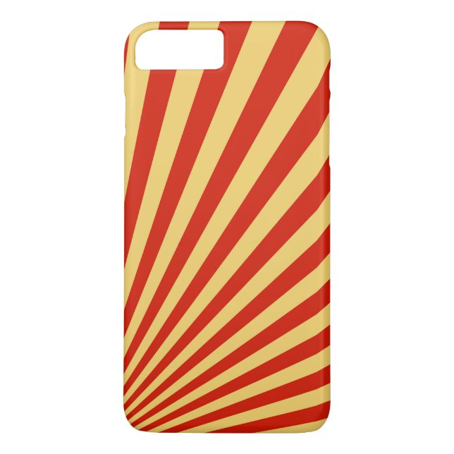 Retro Flame Sun Rays Background Case-Mate iPhone Case (Back)