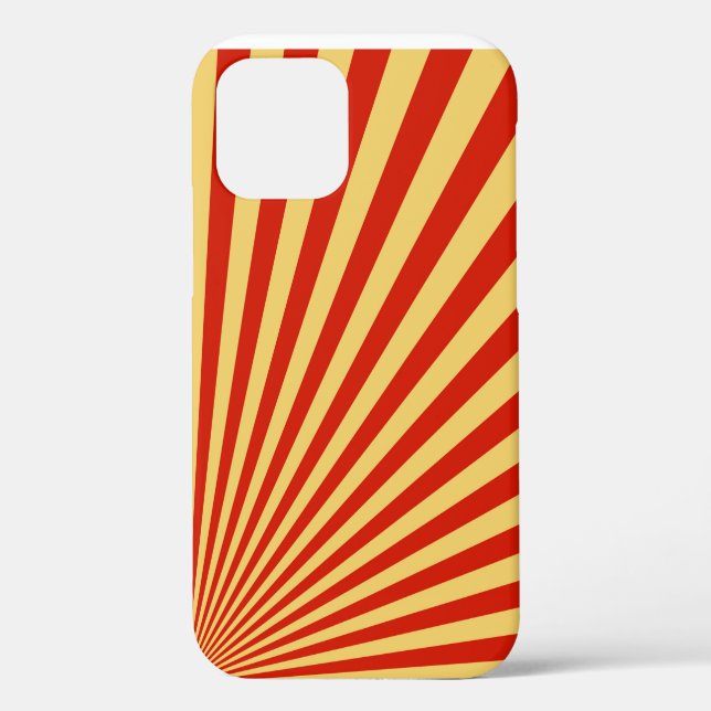 Retro Flame Sun Rays Background Case-Mate iPhone Case (Back)