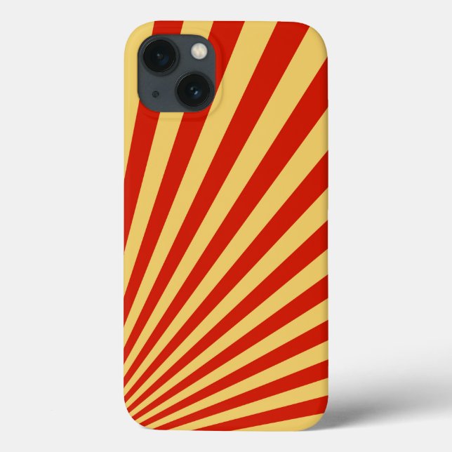 Retro Flame Sun Rays Background Case-Mate iPhone Case (Back)