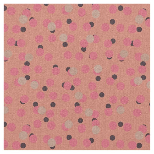 Retro Flamingo Fizz Bold Pink Dots   Fabric (Close Up)