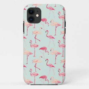 Retro Flamingo Pattern iPhone 11 Case