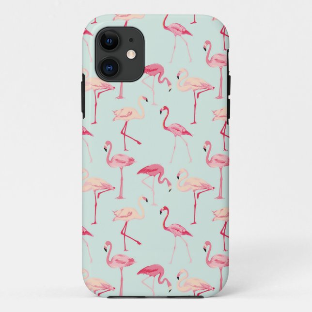 Retro Flamingo Pattern Case-Mate iPhone Case (Back)
