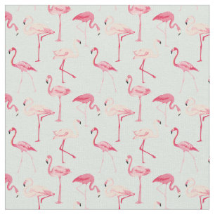 Retro Flamingo Pattern Fabric