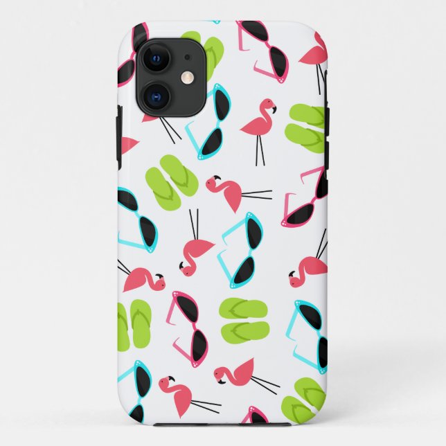 Retro Flamingo Pattern iPhone 5 Case (Back)