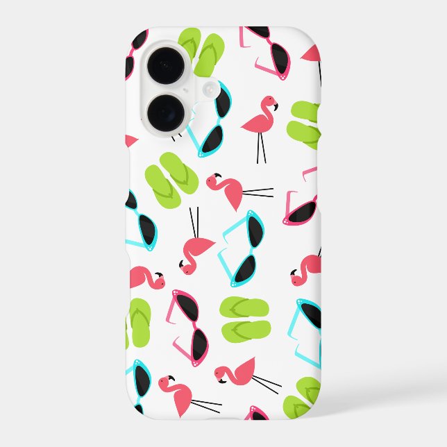 Retro Flamingo Pattern iPhone 7 case (Back)