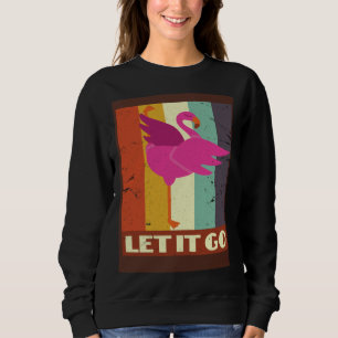 Retro Flamingo Yoga Meditation Workout Exercise Mo Sweatshirt