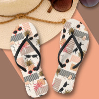 Retro Flamingos and Palms
