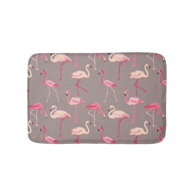 Retro Flamingos Bath Mat (Front)