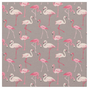 Retro Flamingos Fabric