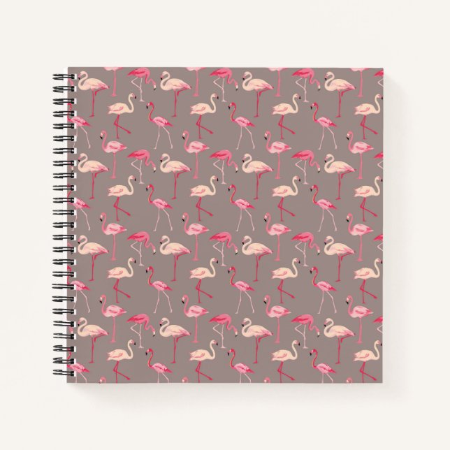 Retro Flamingos Notebook (Front)