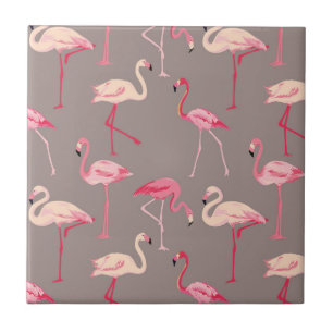 Retro Flamingos Tile