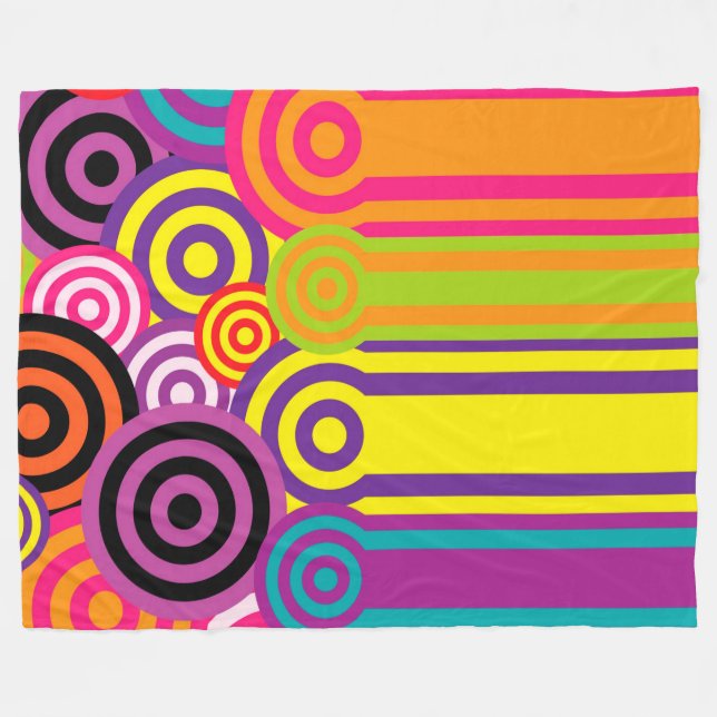 Retro Fleece Blanket (Front (Horizontal))