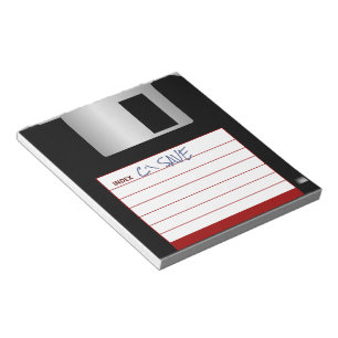 Retro Floppy Disc Notepad with DOS COMMAND SAVE