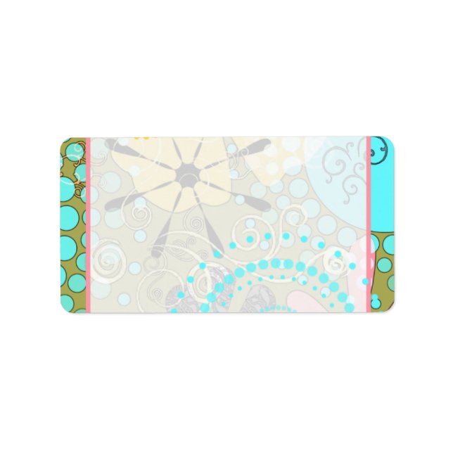 Retro Floral 1 Labels ~ Address Labels (Front)