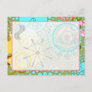 Retro Floral 1 Postcard