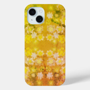 Retro Floral Abstract Salty Watercolor Pattern  iPhone 15 Case