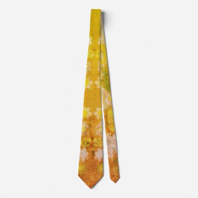 Retro Floral Abstract Salty Watercolor Pattern  Tie (Front)
