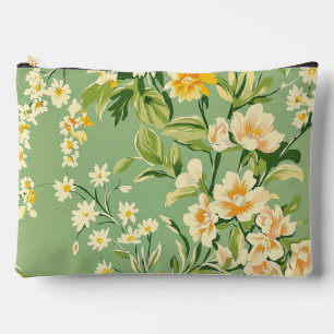 Retro Floral Accessory Pouch