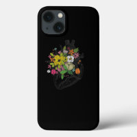 Retro Floral Anatomical Human Heart For Women