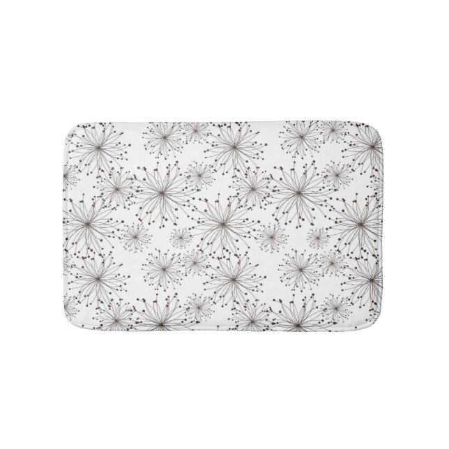 Retro floral background bath mat (Front)