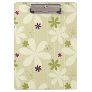 Retro Floral Background Clipboard