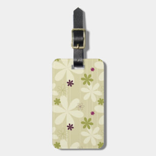 Retro Floral Background Luggage Tag