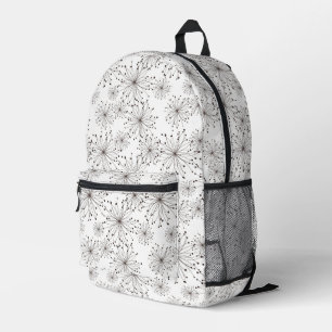 Retro floral background printed backpack
