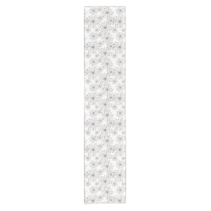 Retro floral background short table runner