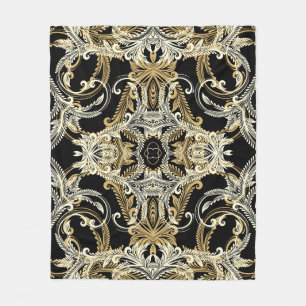 Retro floral background. Vintage illustration. Fleece Blanket