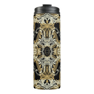 Retro floral background. Vintage illustration. Thermal Tumbler