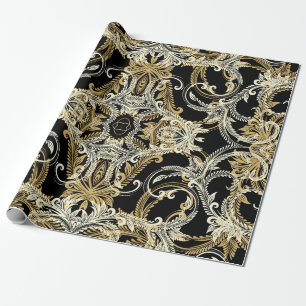 Retro floral background. Vintage illustration.  Wrapping Paper