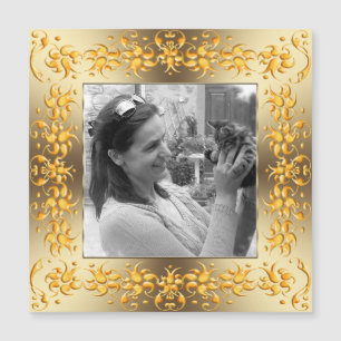 retro floral baroque golden frame.