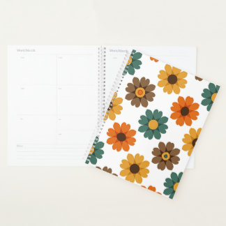 Retro Floral Blossom and Vintage 70s Botanical Planner