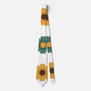 Retro Floral Blossom and Vintage 70s Botanical Tie