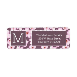 Retro Floral Bohemian Pattern Return Address Label