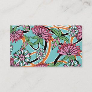 Retro Floral Business Card