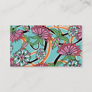 Retro Floral Business Card