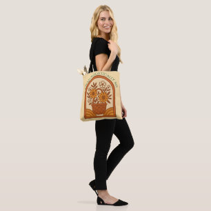 Retro Floral Confidence Art – Unapologetically Me  Tote Bag
