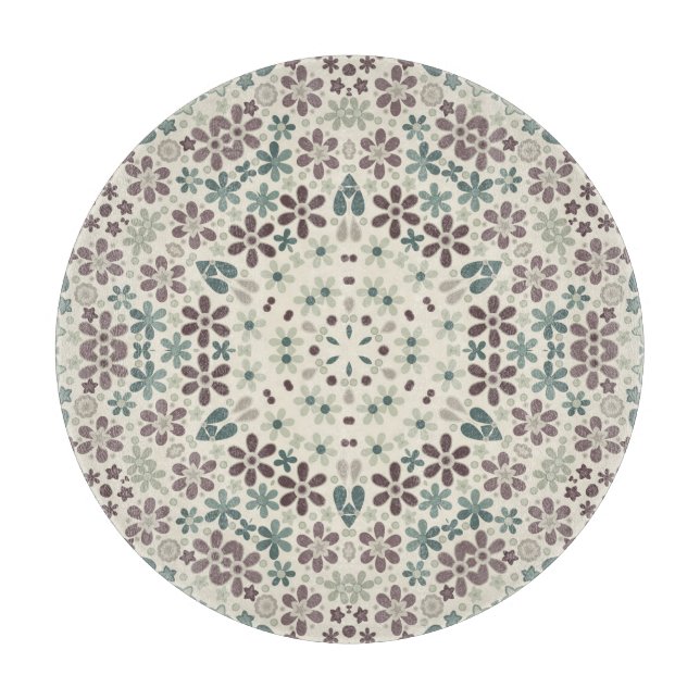 Retro, floral cutting board (Front)