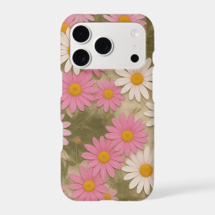 Retro Floral Daisy Pattern Aesthetic Design