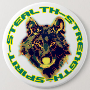 retro floral design 6 cm round badge