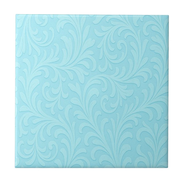 retro floral design ceramic tile (Front)