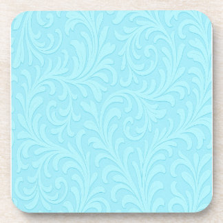 retro floral design coaster