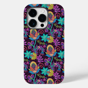 Retro Floral Design Colourful Glass Beads Look Case-Mate iPhone 14 Pro Case