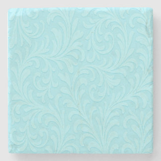 retro floral design stone coaster