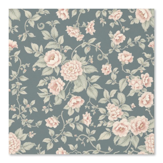  Retro Floral Elegance Wallpaper (Front)